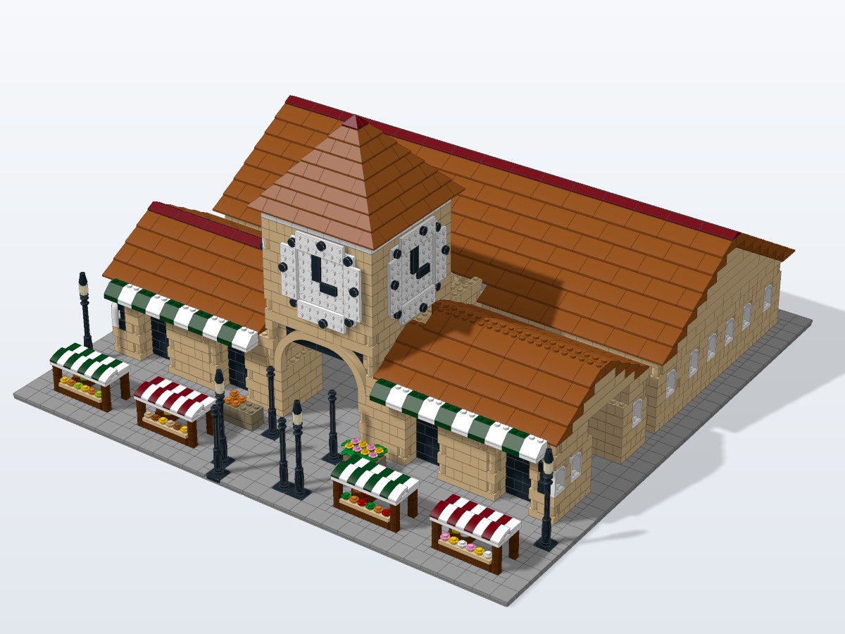Ben Thanh Market South Gate brick model