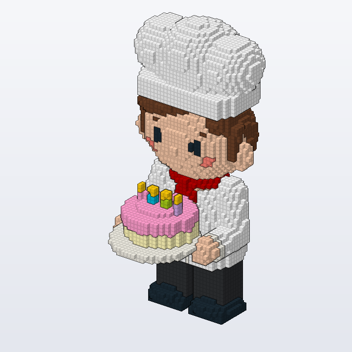 Birthday Cake Chef brick model