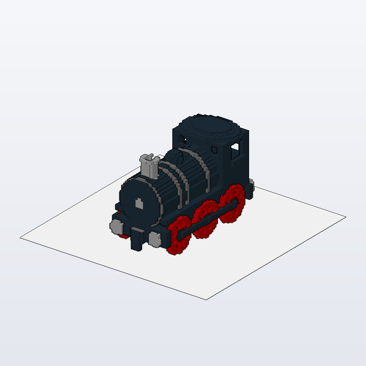 Black Steam Locomotive brick model