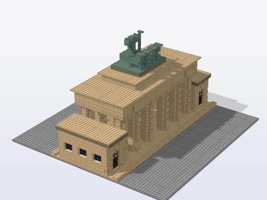 Brandenburg Gate and Pariser Platz from the front left