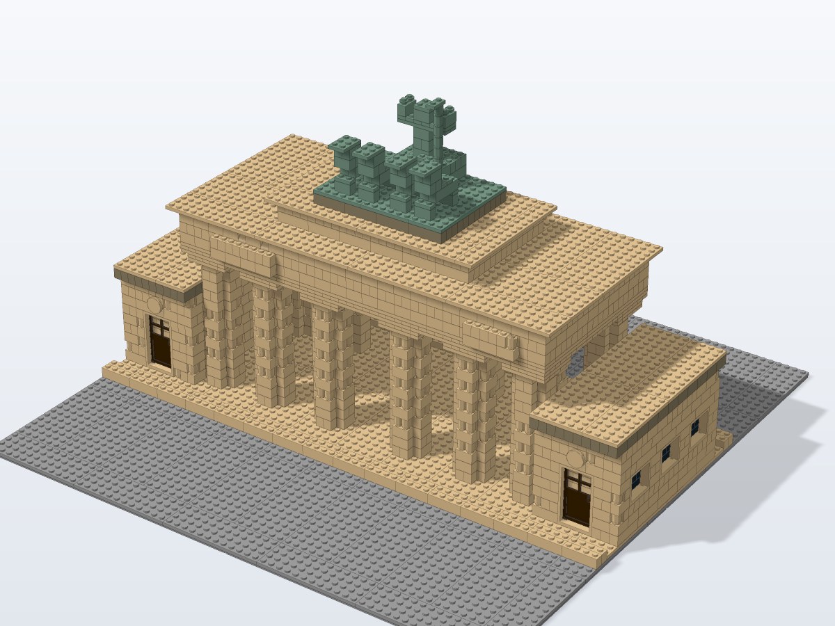 Brandenburg Gate and Pariser Platz brick model