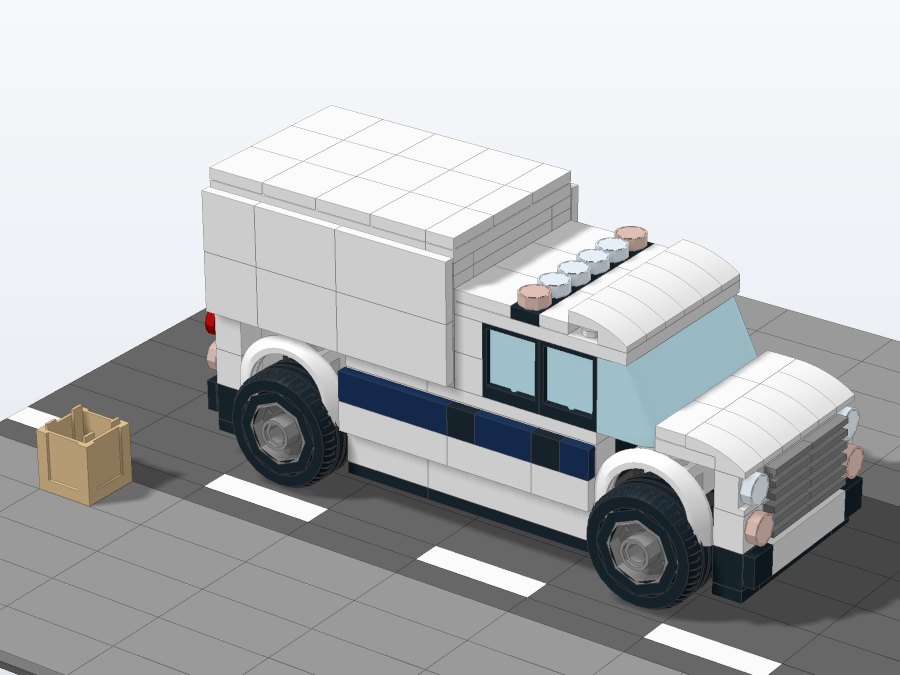City Delivery Van from the front right