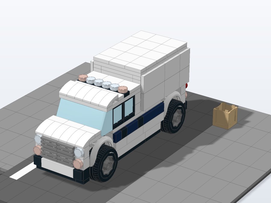 City Delivery Van from the back right