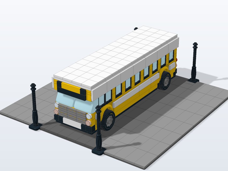 City Transit Bus from the back right