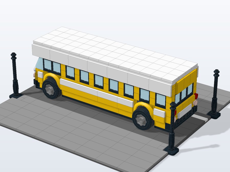 City Transit Bus from the back left