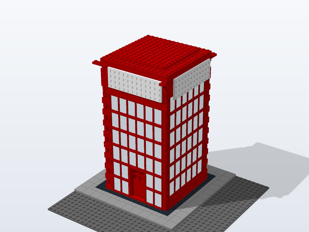 Classic Red Telephone Box brick model