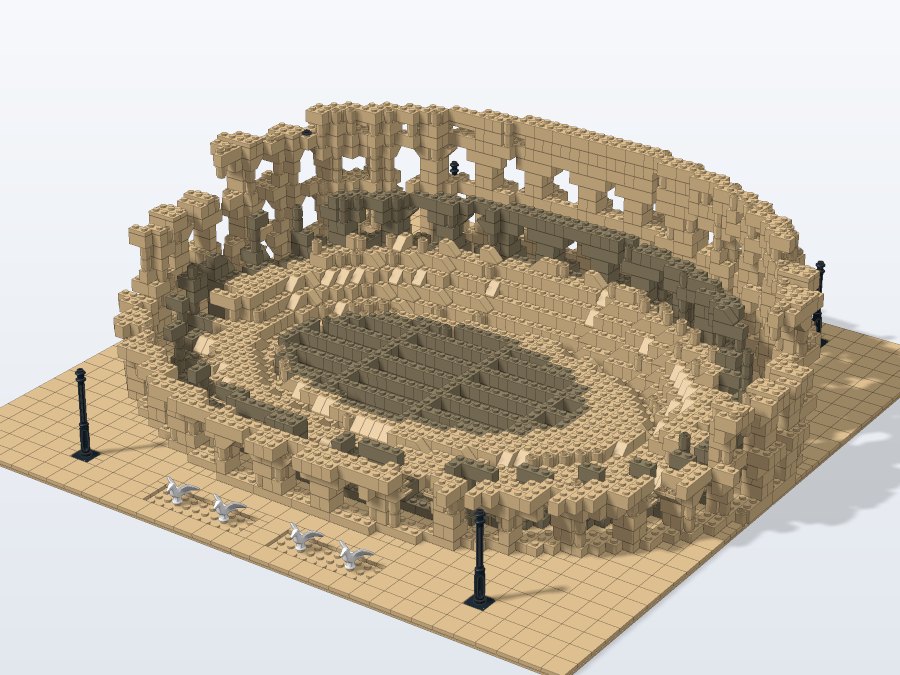 Colosseum: Arena and Ancient Ruins from the front right