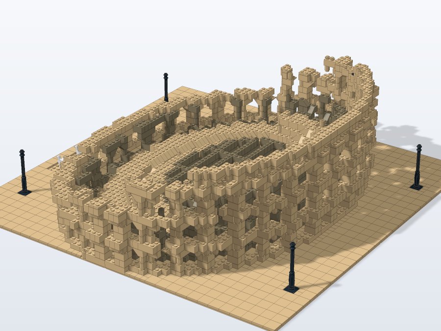 Colosseum: Arena and Ancient Ruins from the back right
