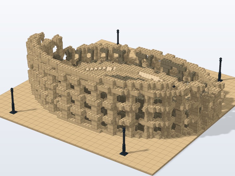 Colosseum: Arena and Ancient Ruins from the back left