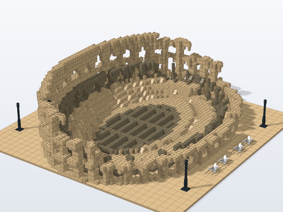 Colosseum: Arena and Ancient Ruins from the front left
