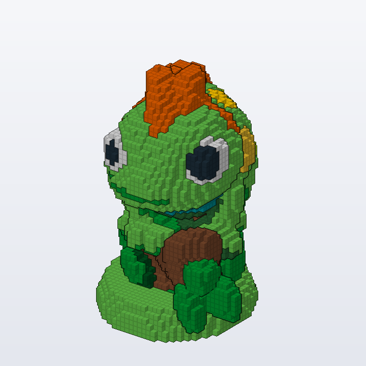 Colourful Chameleon Perch brick model