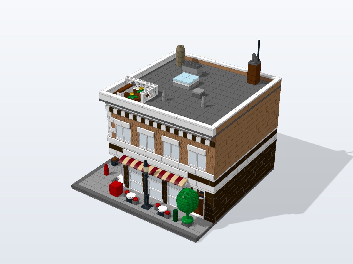 Corner Coffee Shop brick model