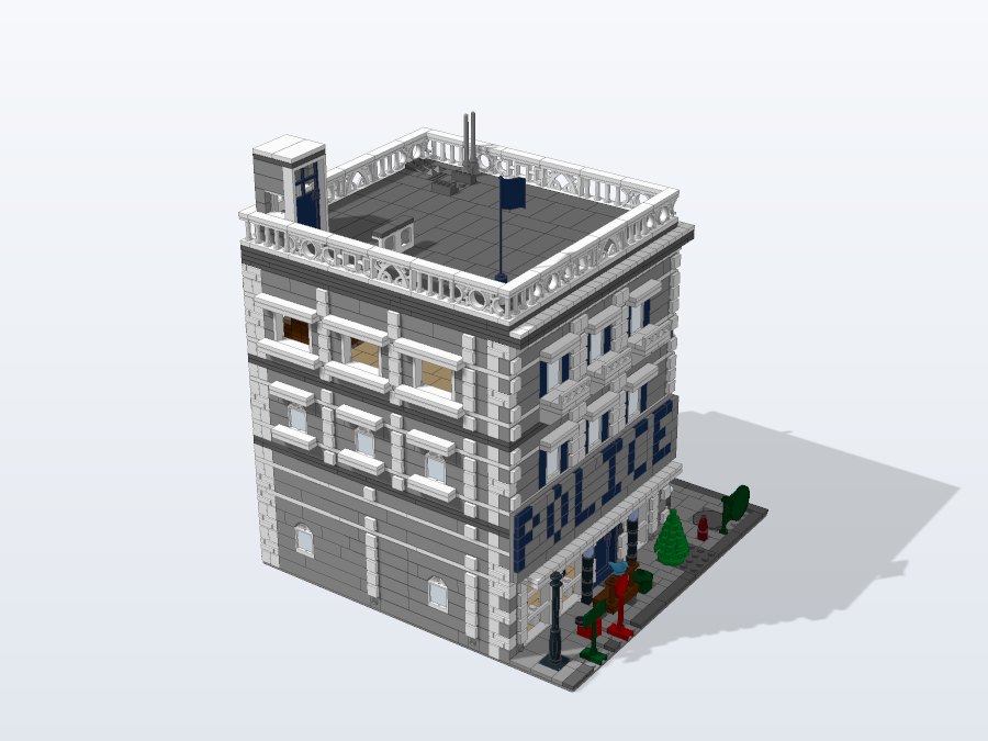 Corner Police Station from the front left