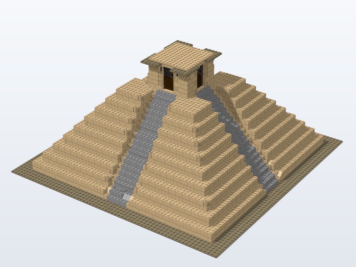 El Castillo at Chichen Itza brick model