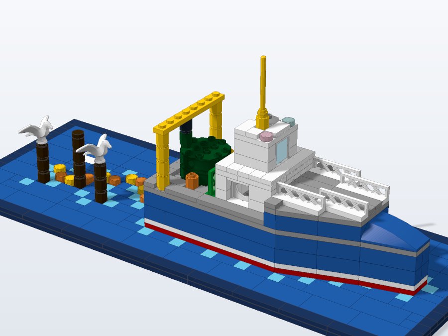 Fishing Trawler from the front right