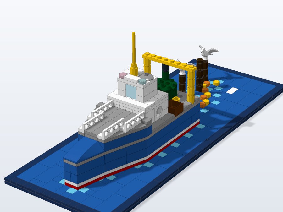 Fishing Trawler from the back right