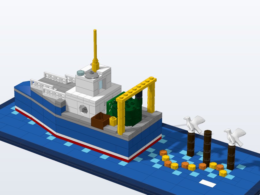Fishing Trawler from the back left