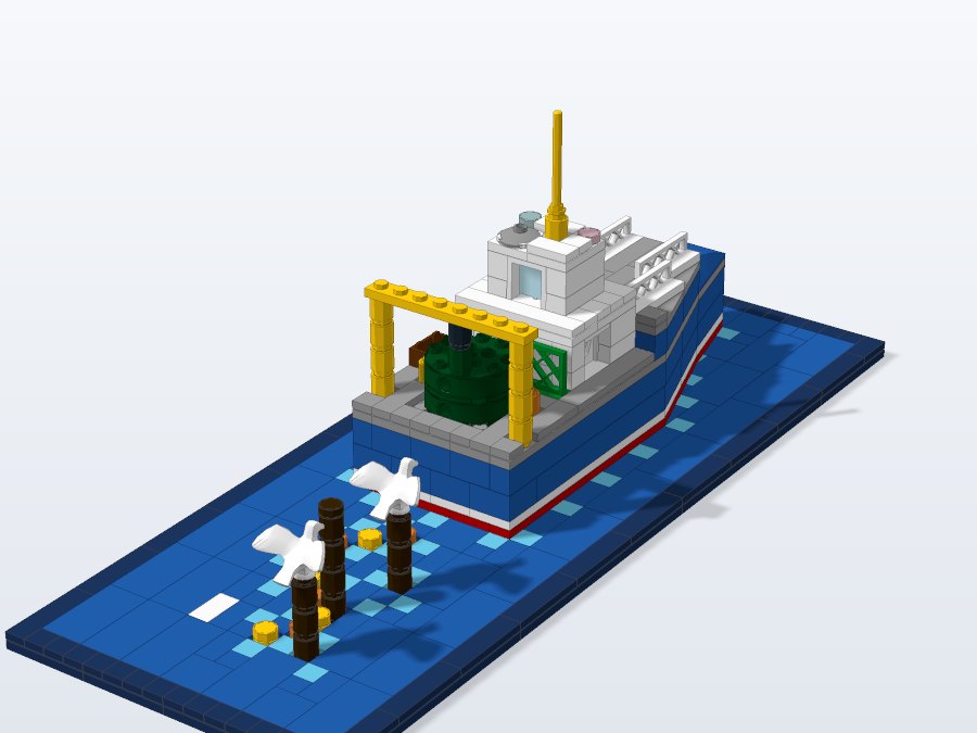 Fishing Trawler from the front left