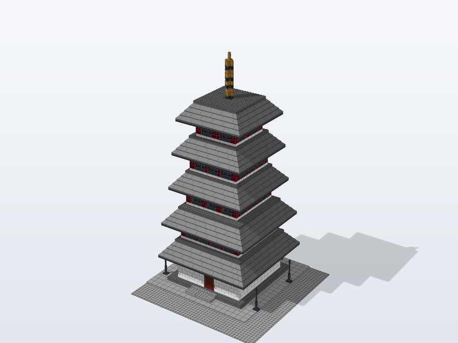 Five-Storey Japanese Pagoda from the front right