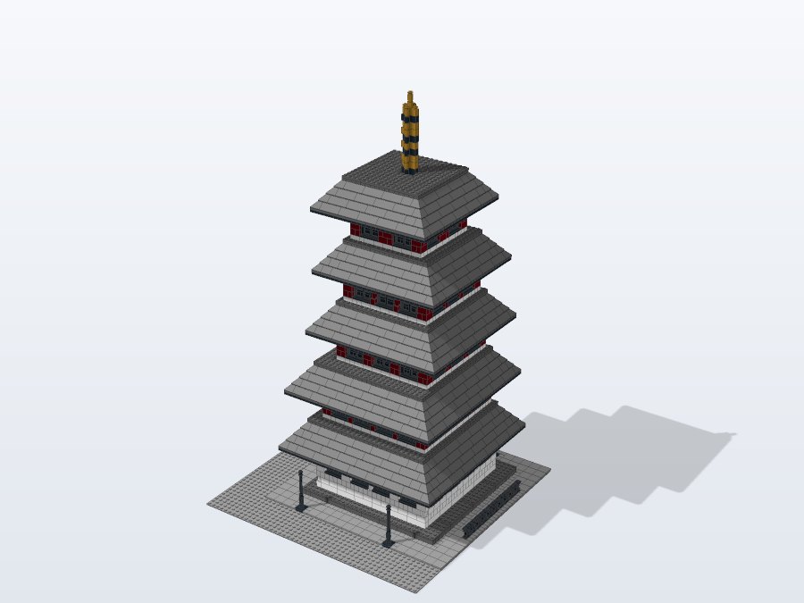 Five-Storey Japanese Pagoda from the back right