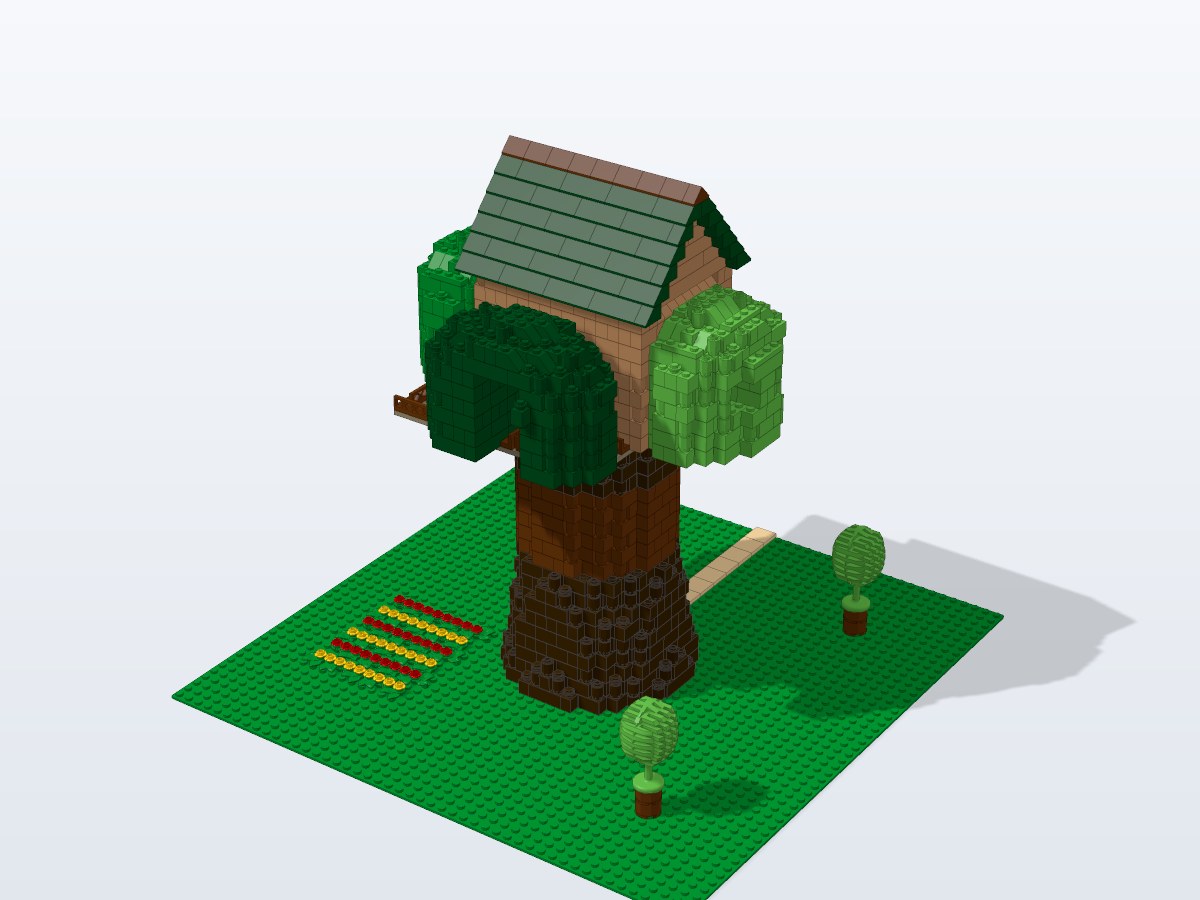 Forest Treehouse brick model