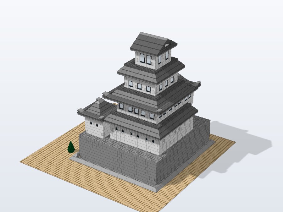 Himeji Castle White Heron Keep from the back right