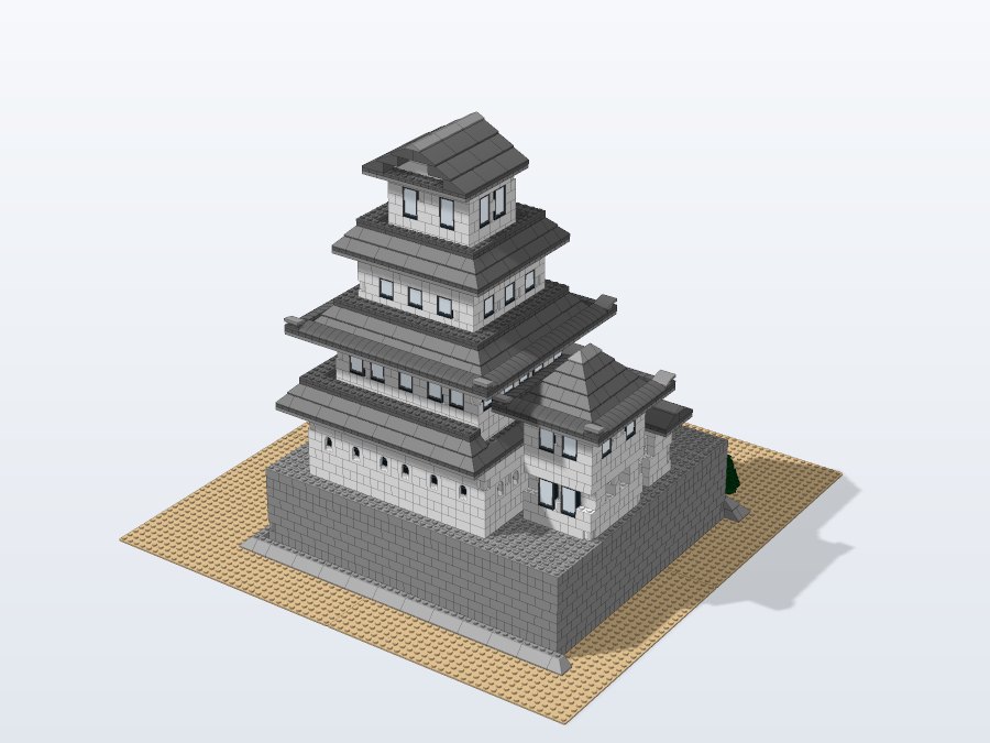 Himeji Castle White Heron Keep from the back left