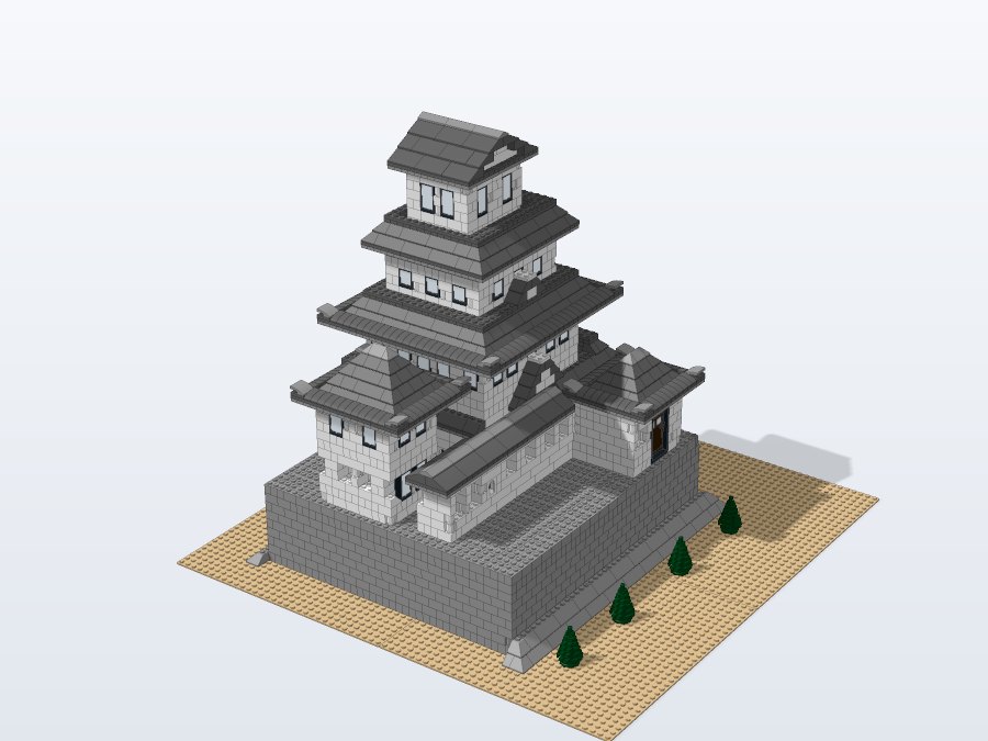 Himeji Castle White Heron Keep from the front left