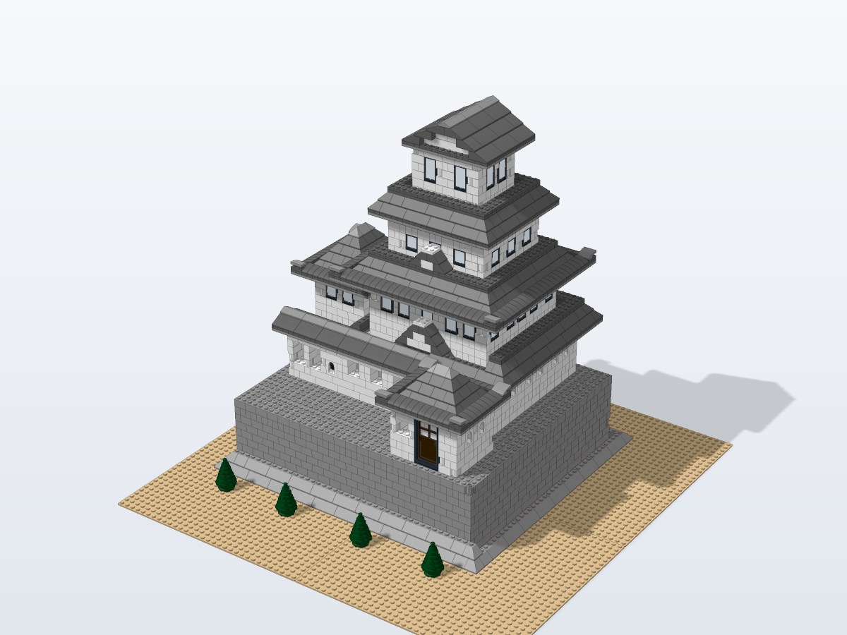 Himeji Castle White Heron Keep brick model