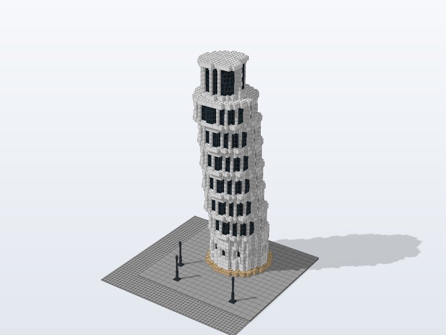 Leaning Tower of Pisa from the back right