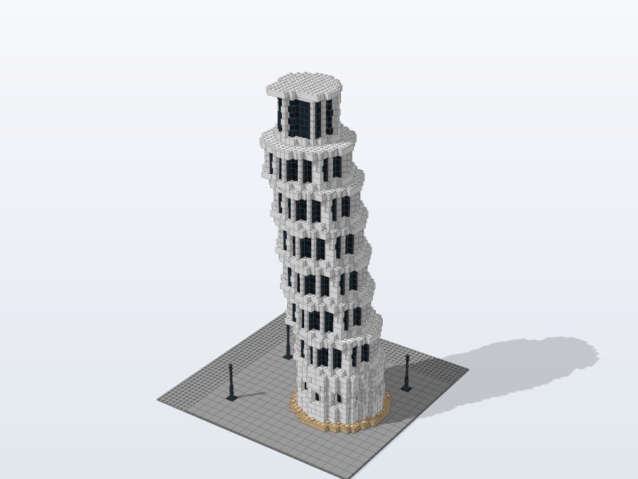 Leaning Tower of Pisa from the back left