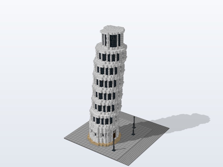Leaning Tower of Pisa from the front left