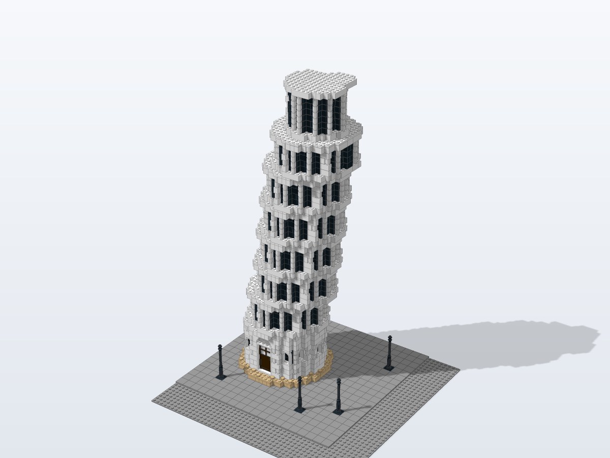 Leaning Tower of Pisa brick model