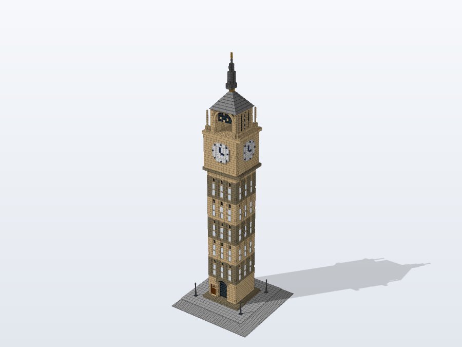 London Elizabeth Tower from the front right