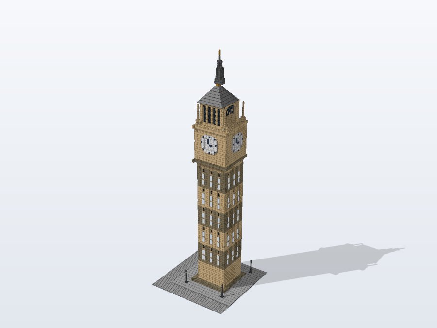 London Elizabeth Tower from the back right