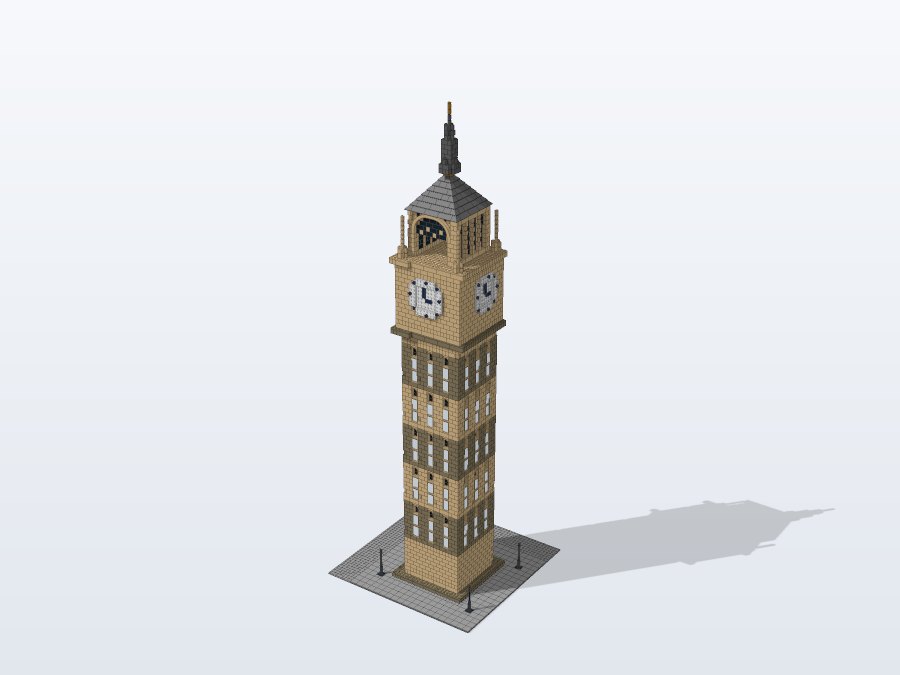 London Elizabeth Tower from the back left