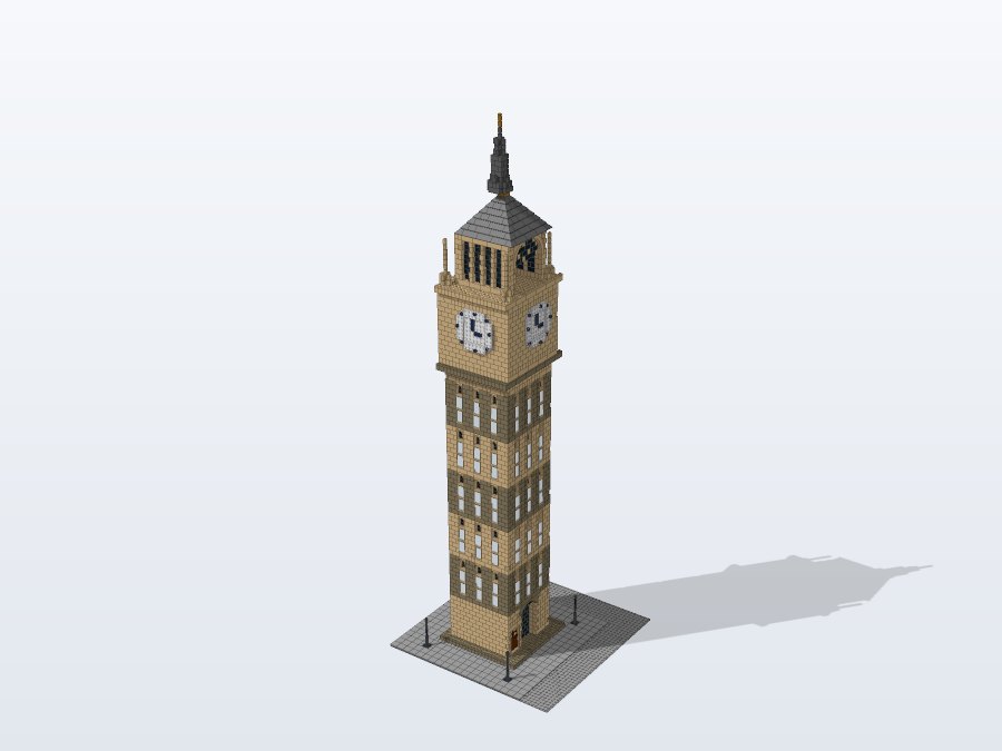 London Elizabeth Tower from the front left