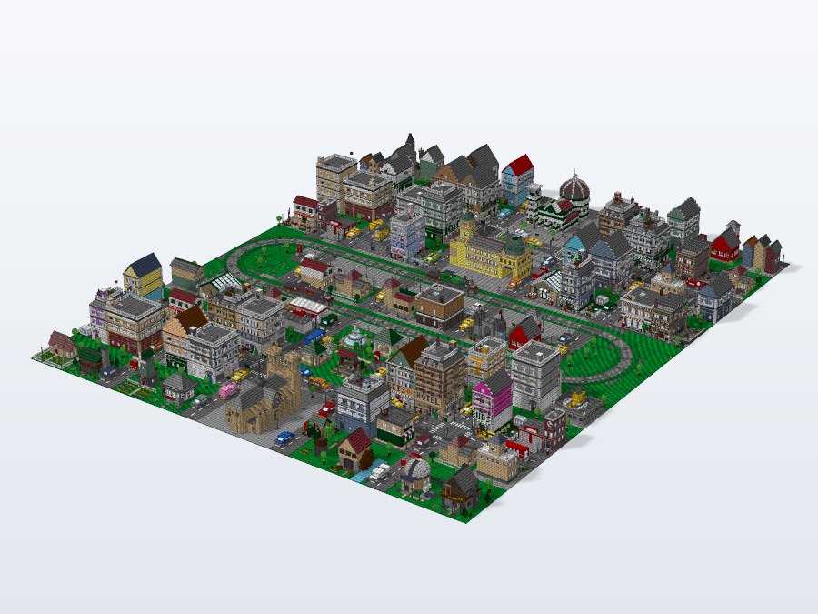 Miniature Metropolis from the front right
