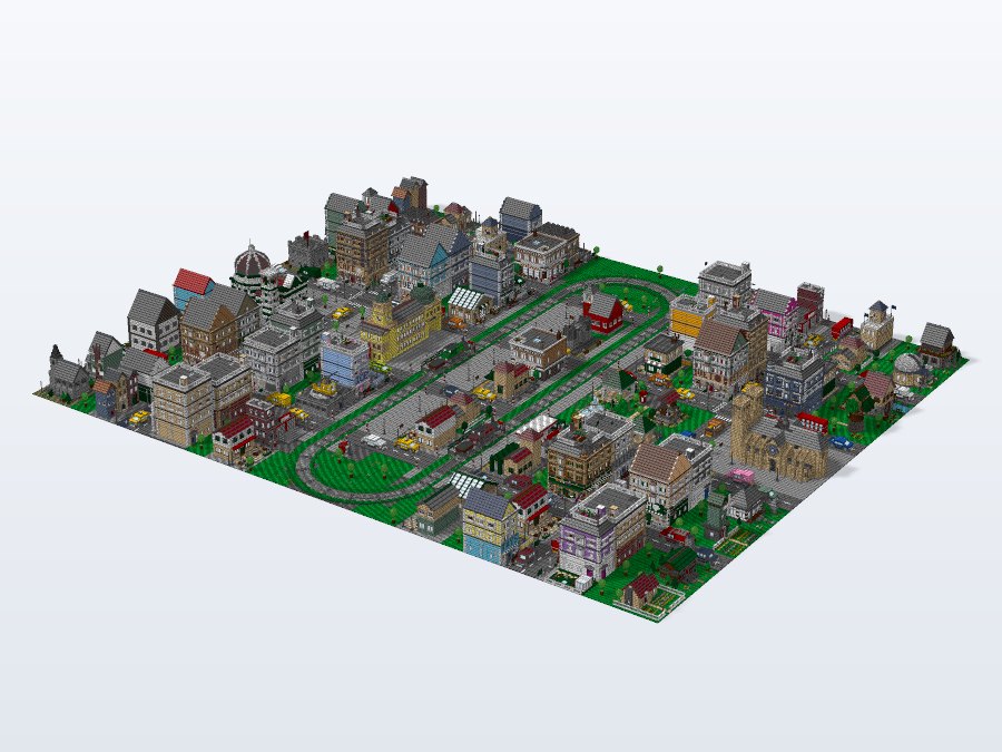 Miniature Metropolis from the front left