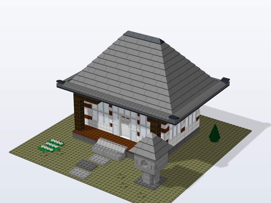 Moss Garden Tea House from the front right