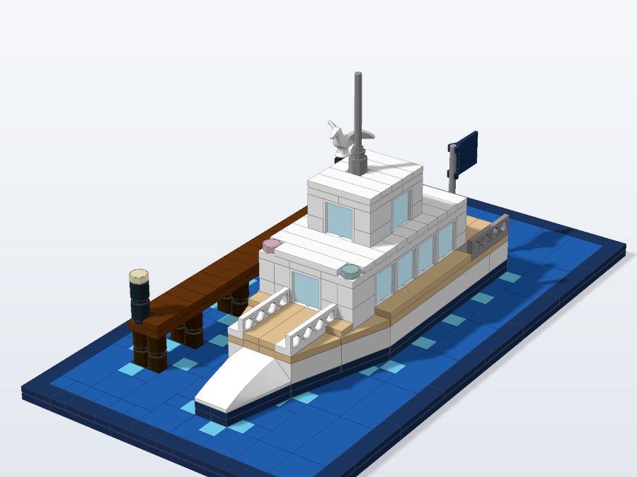 Motor Yacht from the back right