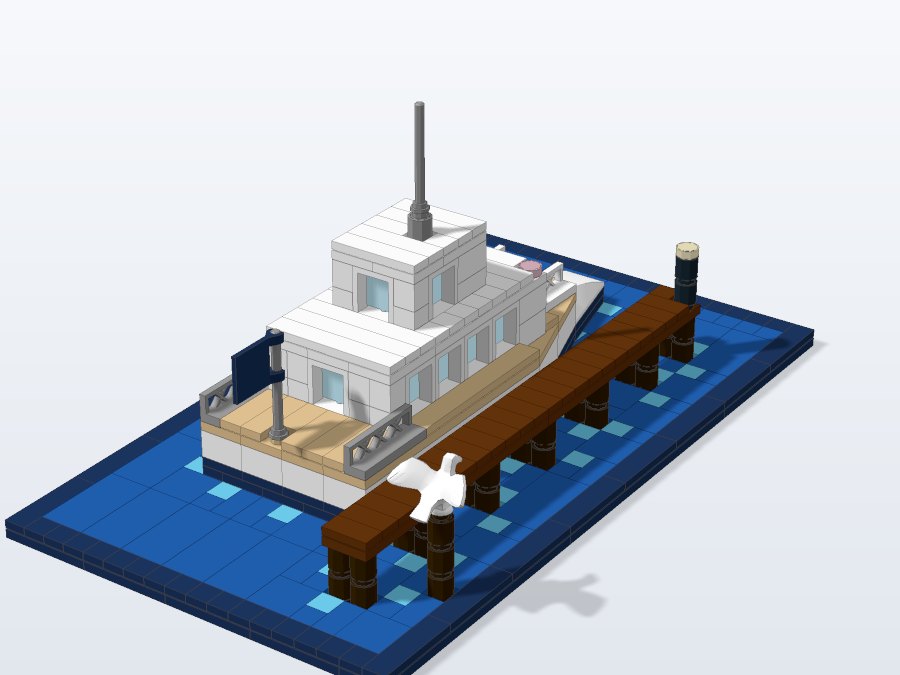 Motor Yacht from the front left