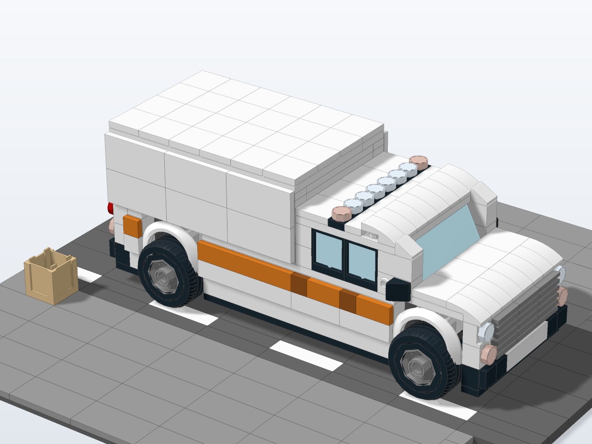 Moving Day Box Truck brick model