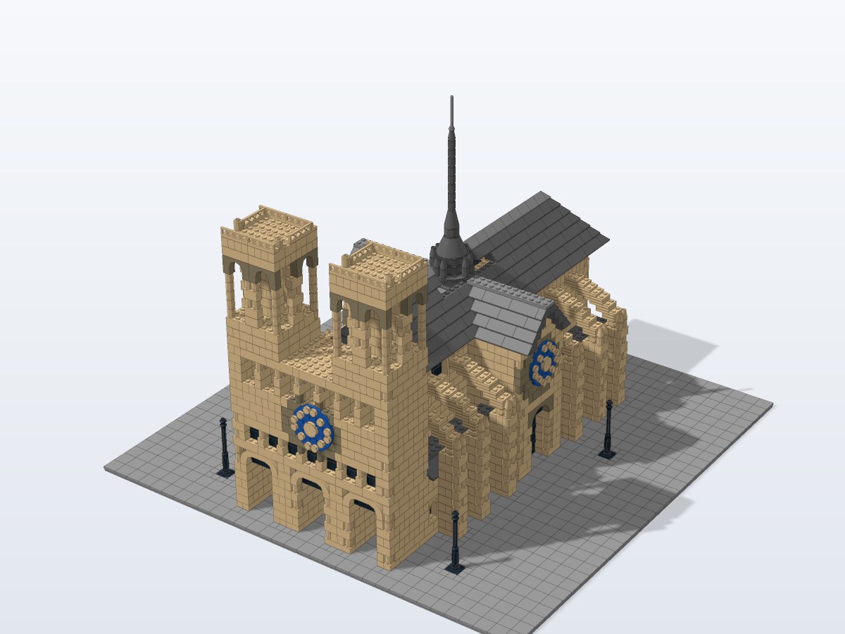 Notre-Dame de Paris brick model