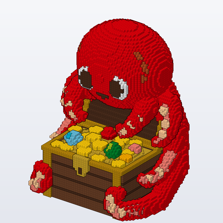 Octopus Treasure Keeper brick model