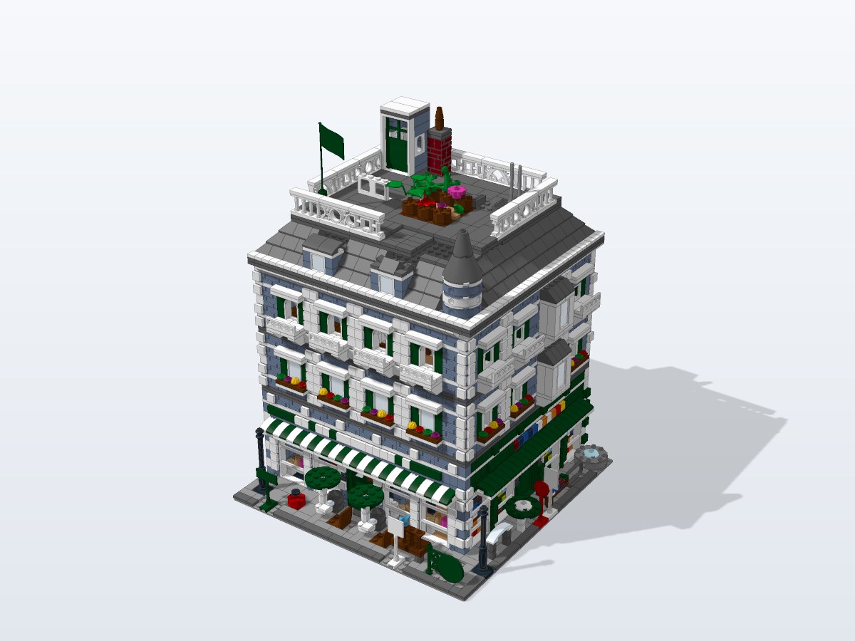 Pages & Cups Corner brick model