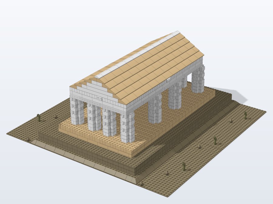 Parthenon on the Acropolis from the front right