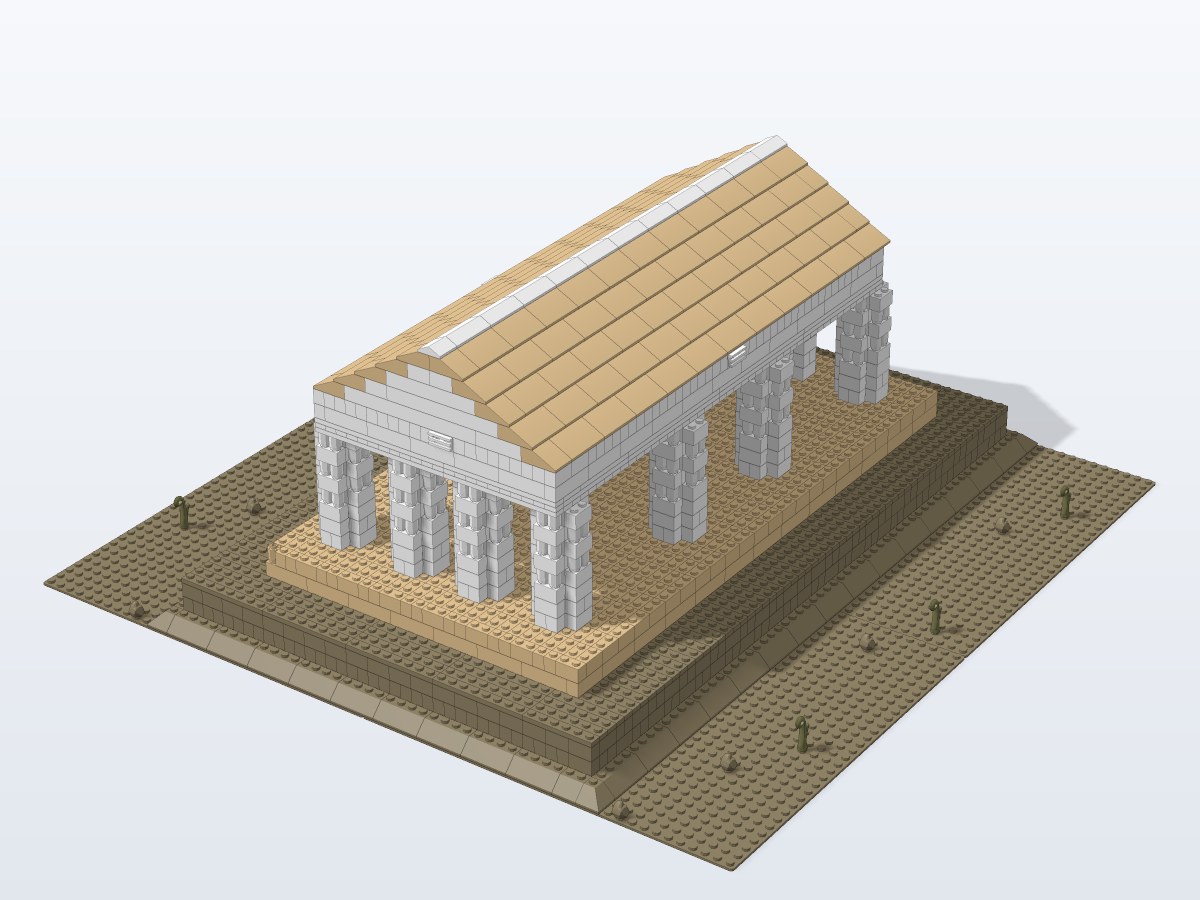 Parthenon on the Acropolis brick model