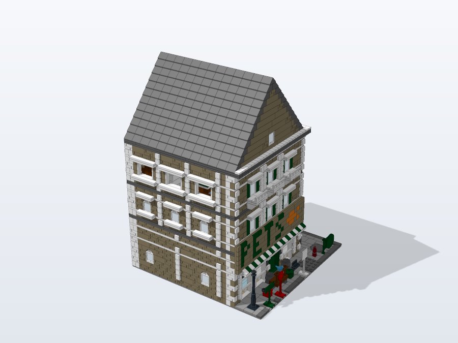 Pet Shop & Vet Corner Apartments from the front left