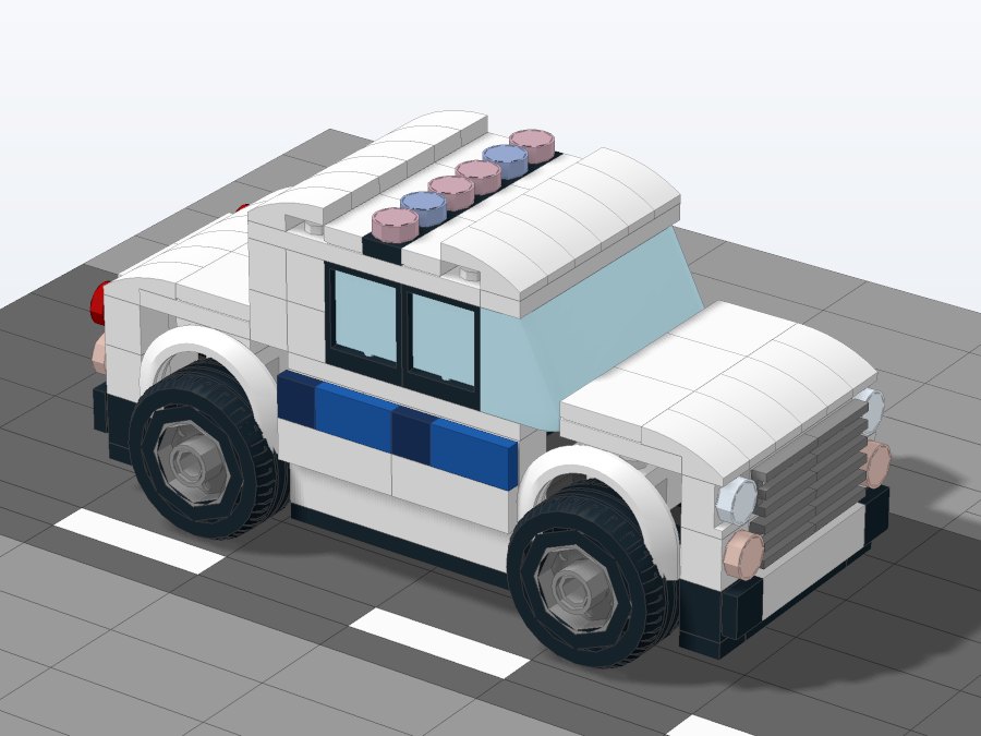 Police Patrol Car from the front right
